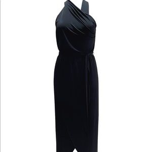 Unique halter neck midi dress
